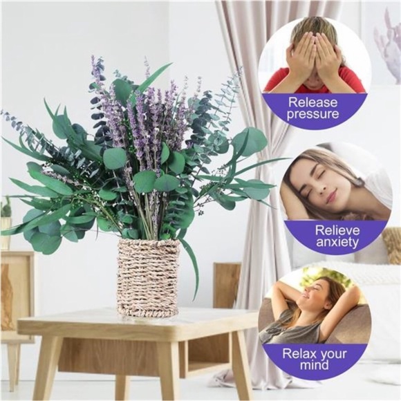 52 PCS Mix Dried Eucalyptus & Lavender Flowers Bundles for Shower, 17'' Natural - Picture 4 of 6